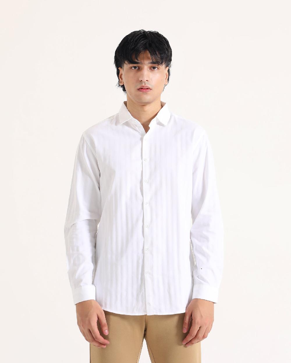 engine Men Casual Shirt MC4081-0XL-WHT