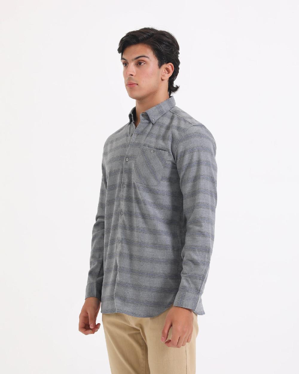 Engine Men Casual Shirt MC4087-00S-GRY