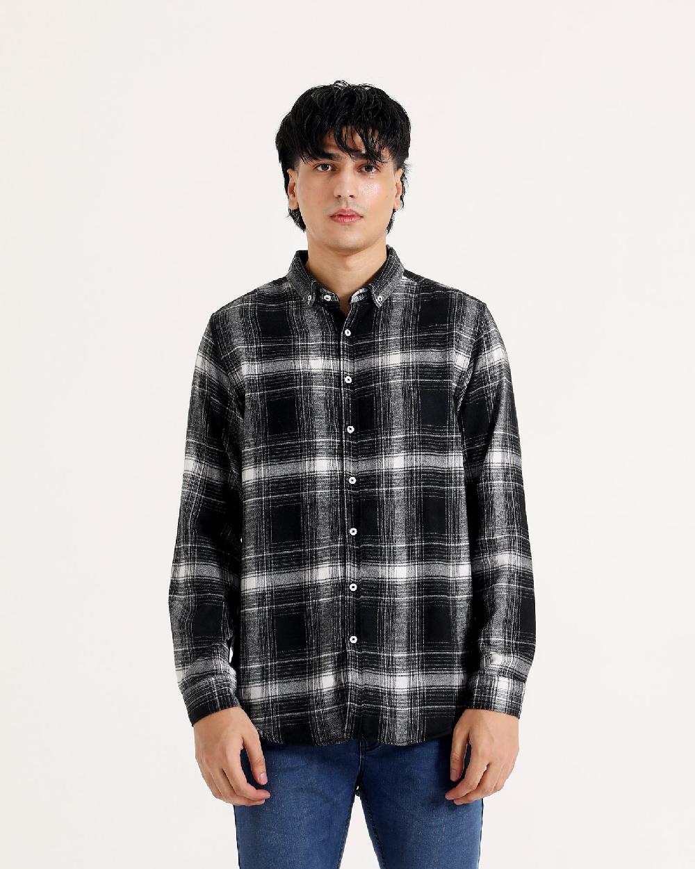 engine Men Casual Shirt MC4091-00S-BLK