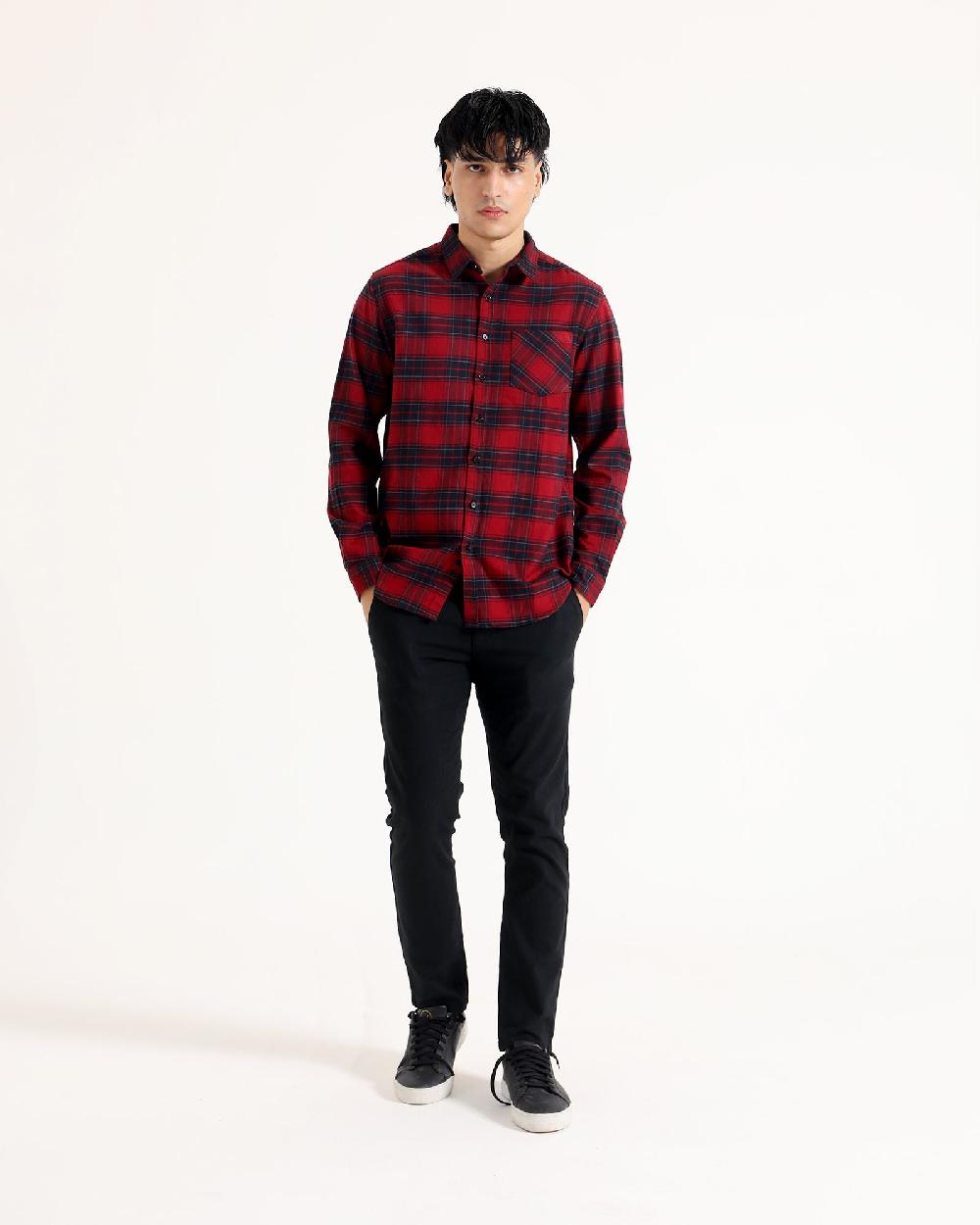 Engine Men Casual Shirt MC4092-00S-MRN