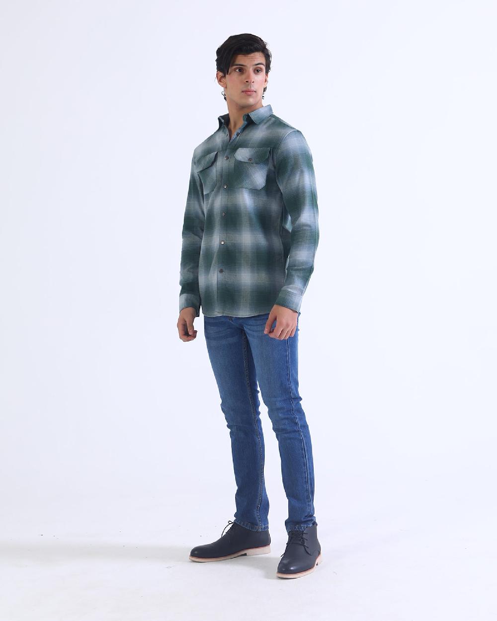 Engine Men Casual Shirt MC4096-00L-GRN