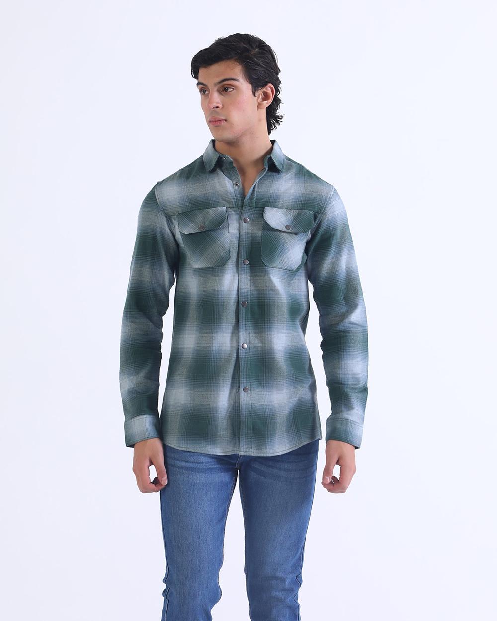 engine Men Casual Shirt MC4096-00L-GRN