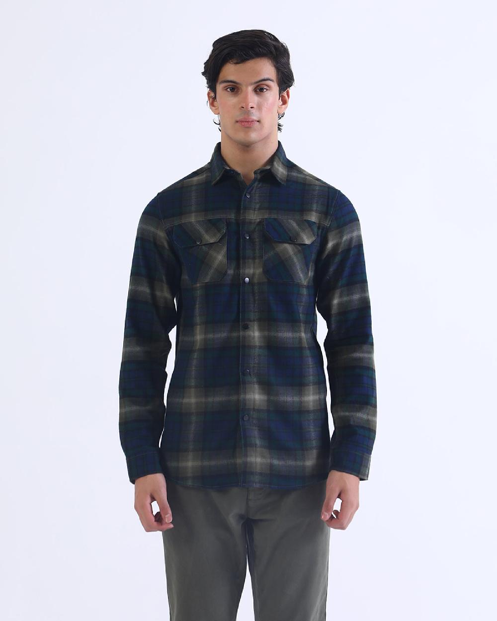 engine Men Casual Shirt MC4096-00L-OLV