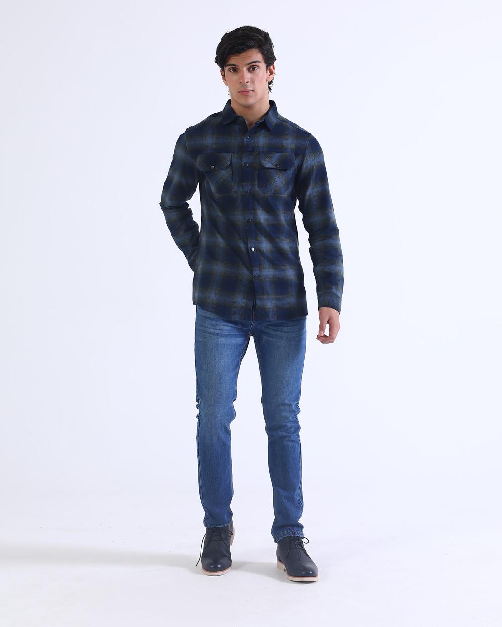 Engine Men Casual Shirt MC4096-00M-NVY