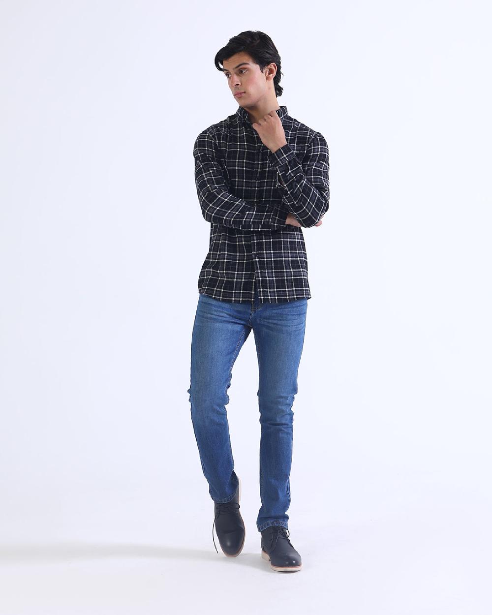 Engine Men Casual Shirt MC4098-00S-BLK