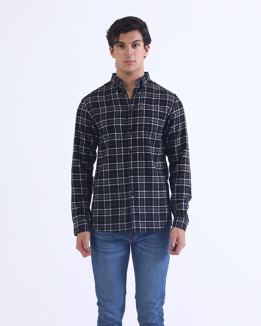 engine Men Casual Shirt MC4098-00S-BLK