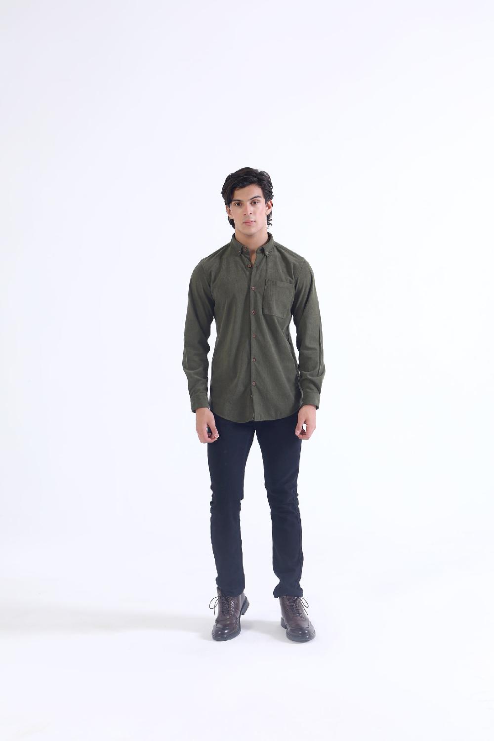 Engine Men Casual Shirt MC4101-00S-OLV