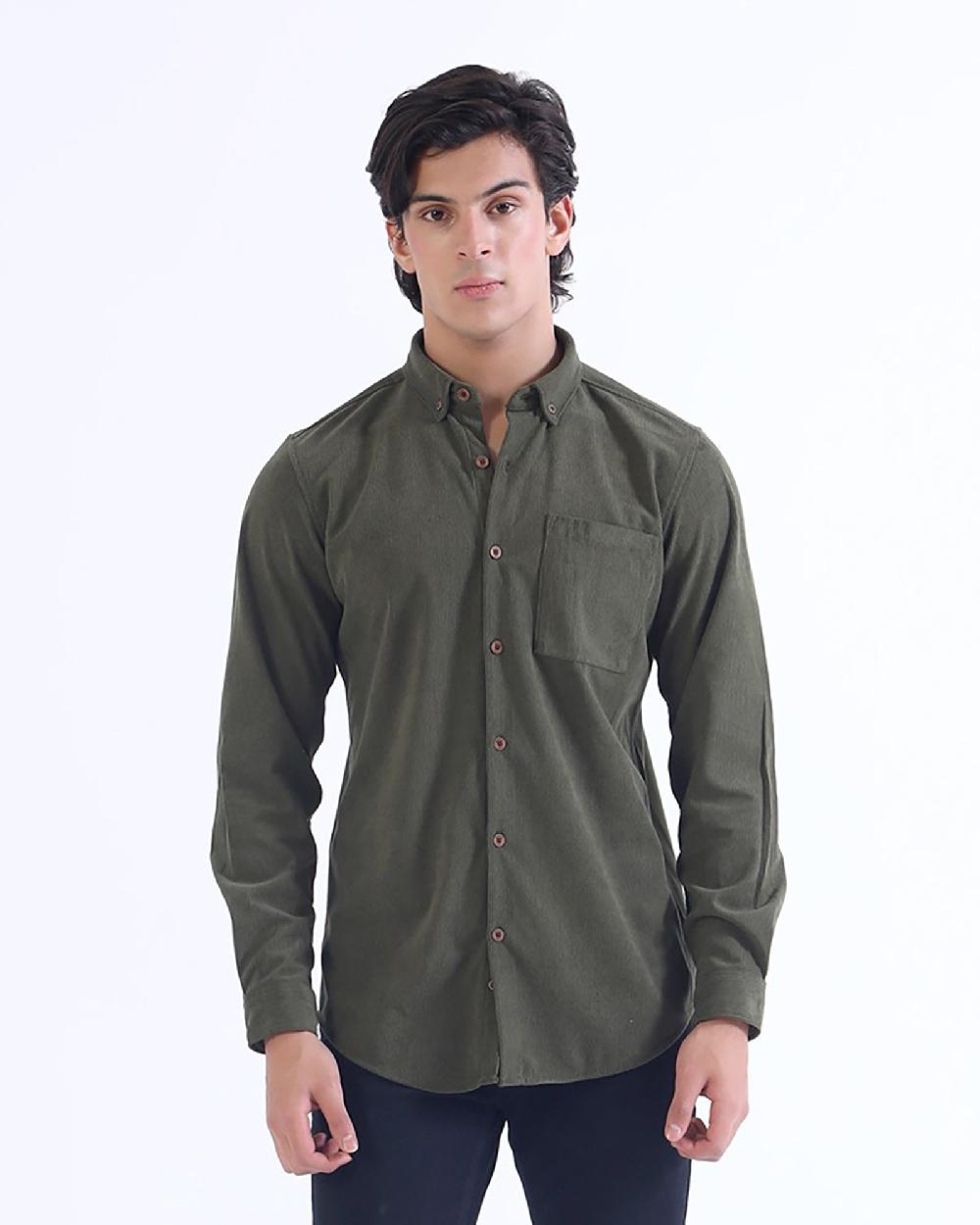 engine Men Casual Shirt MC4101-00S-OLV