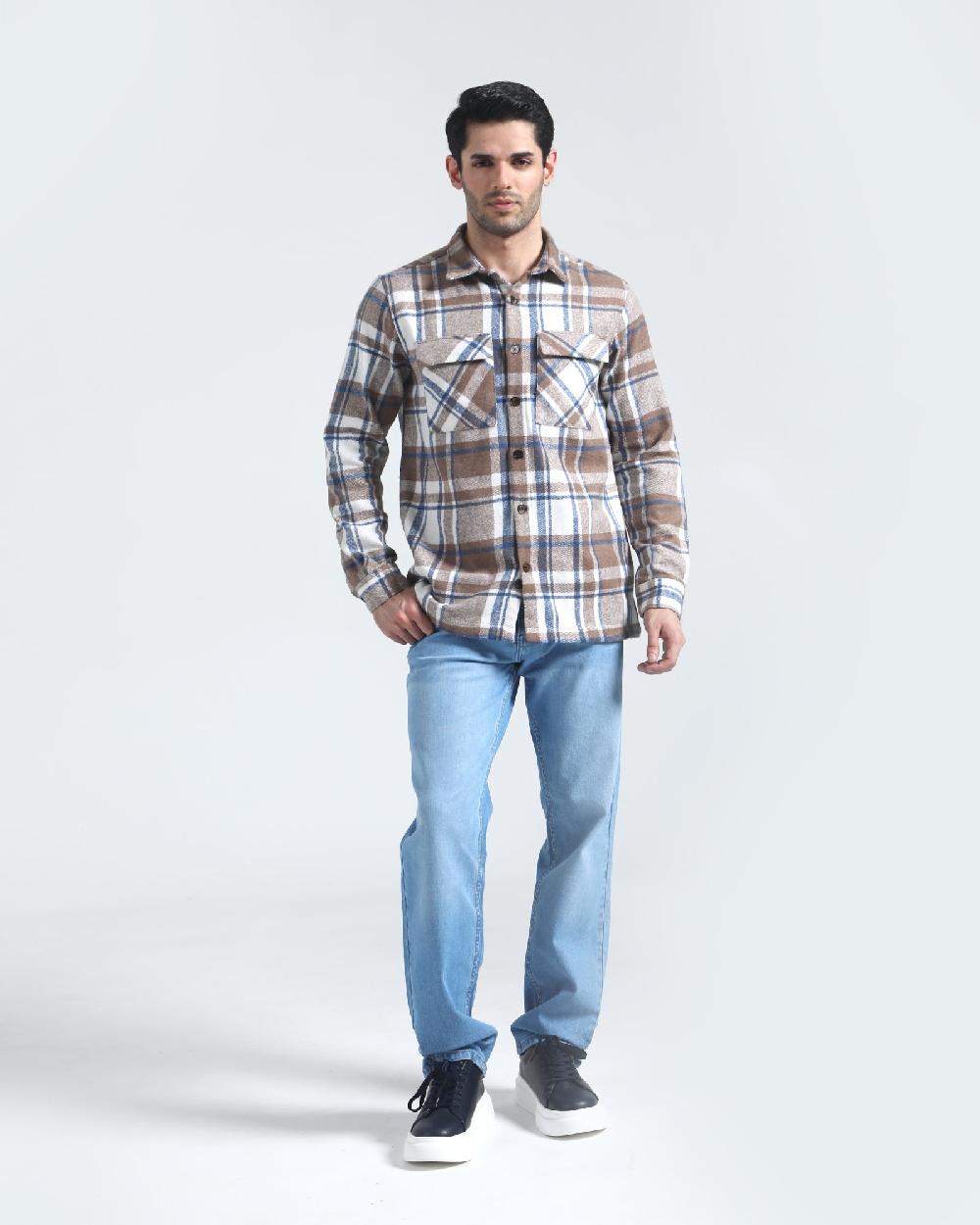 Engine Men Casual Shirt MC4103-00L-BRN