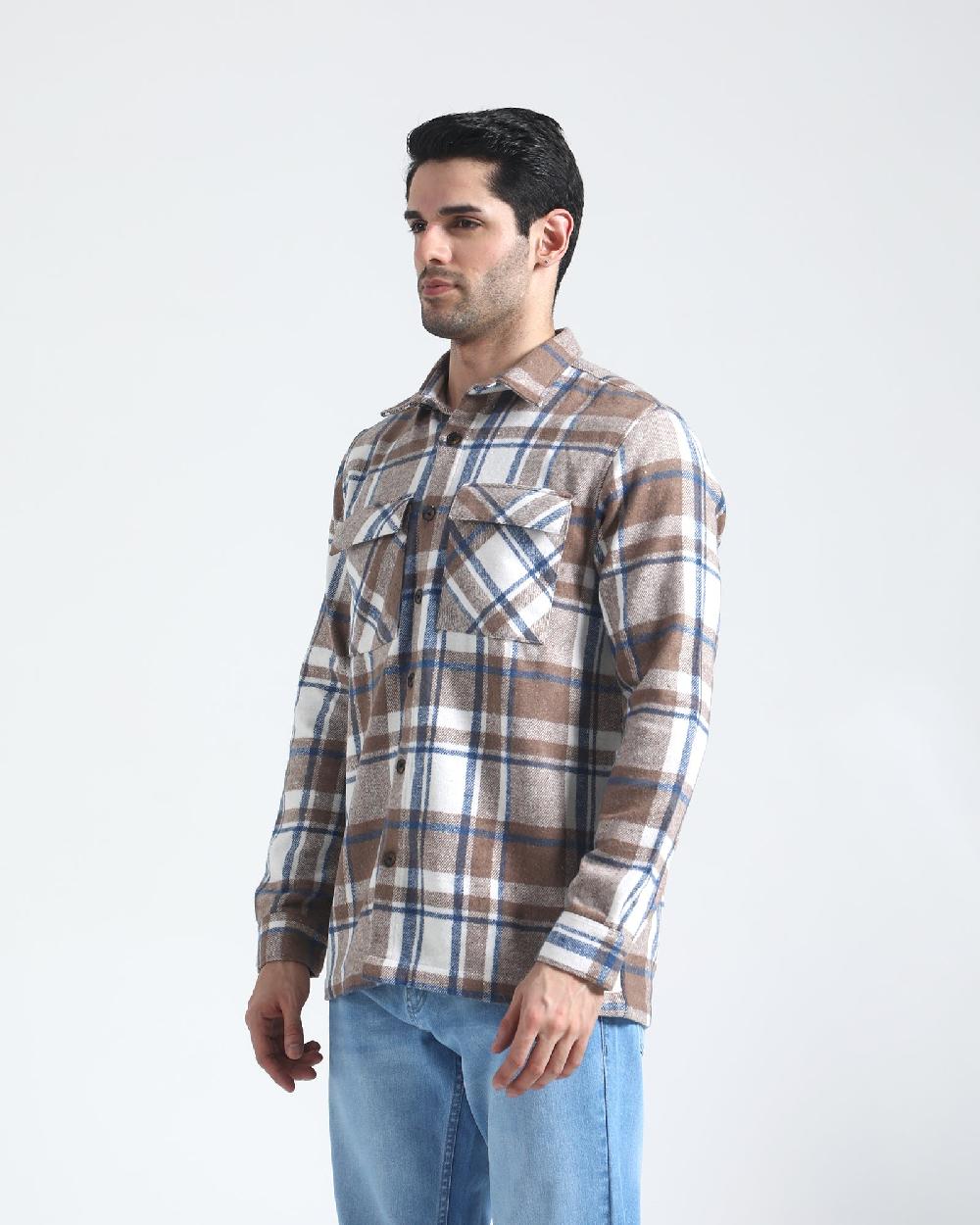 Engine Men Casual Shirt MC4103-00L-BRN