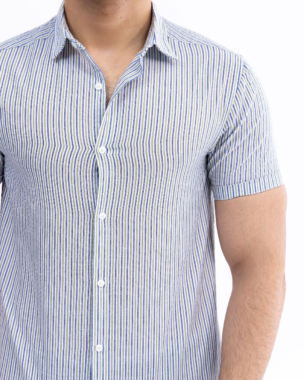 Engine Men Casual Shirt - Seer Sucker FC5017-00L-WHT