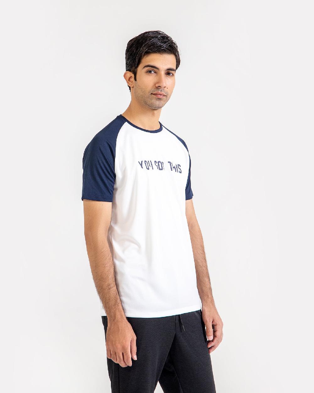 Engine Men Panel Active Wear Tee MT4112-00S-WHT