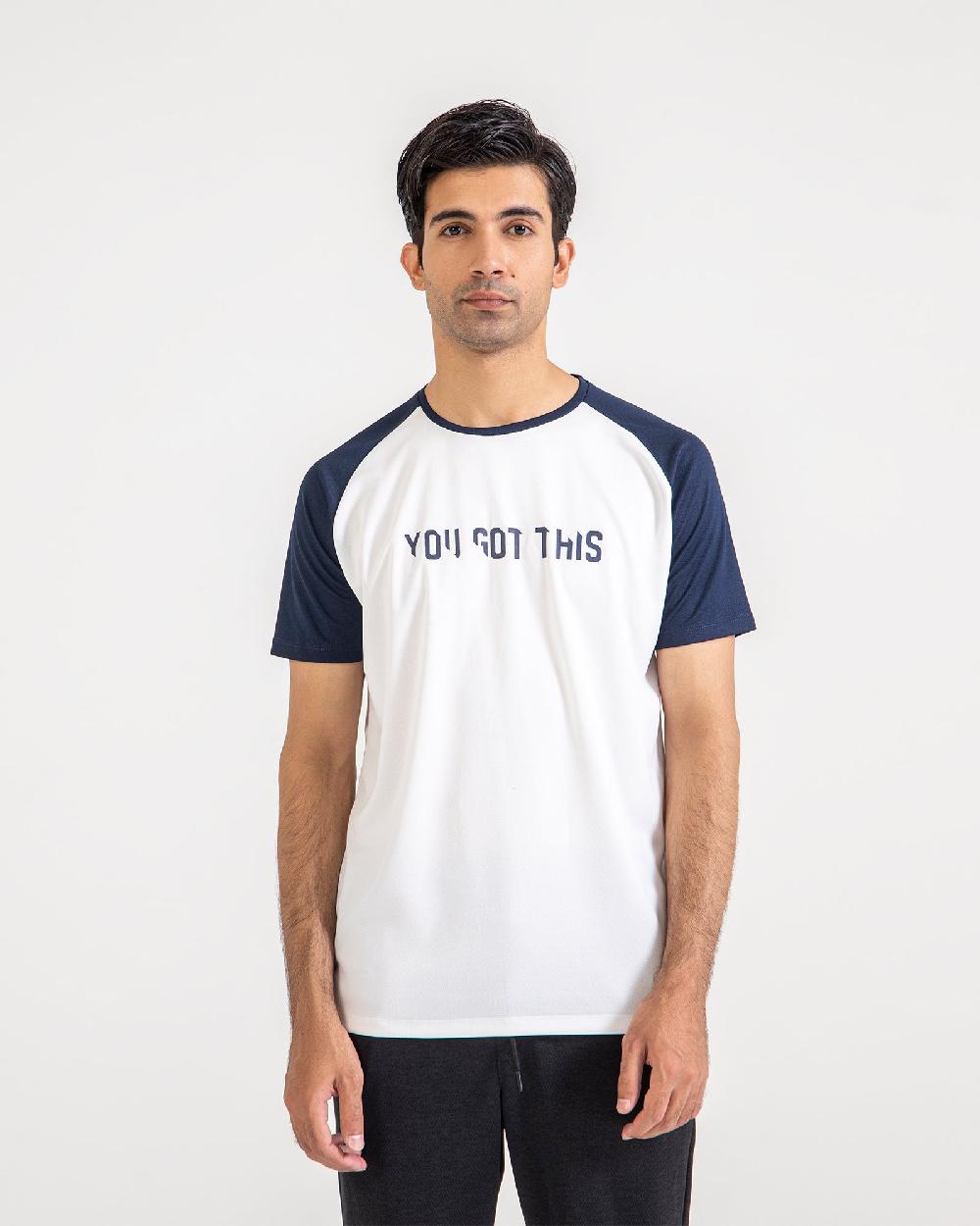 Engine Men Panel Active Wear Tee MT4112-00S-WHT