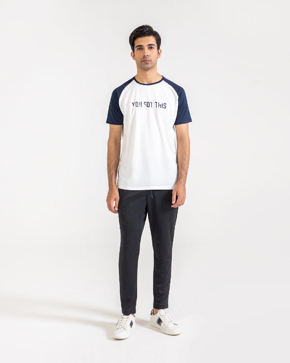 engine Men Panel Active Wear Tee MT4112-00S-WHT