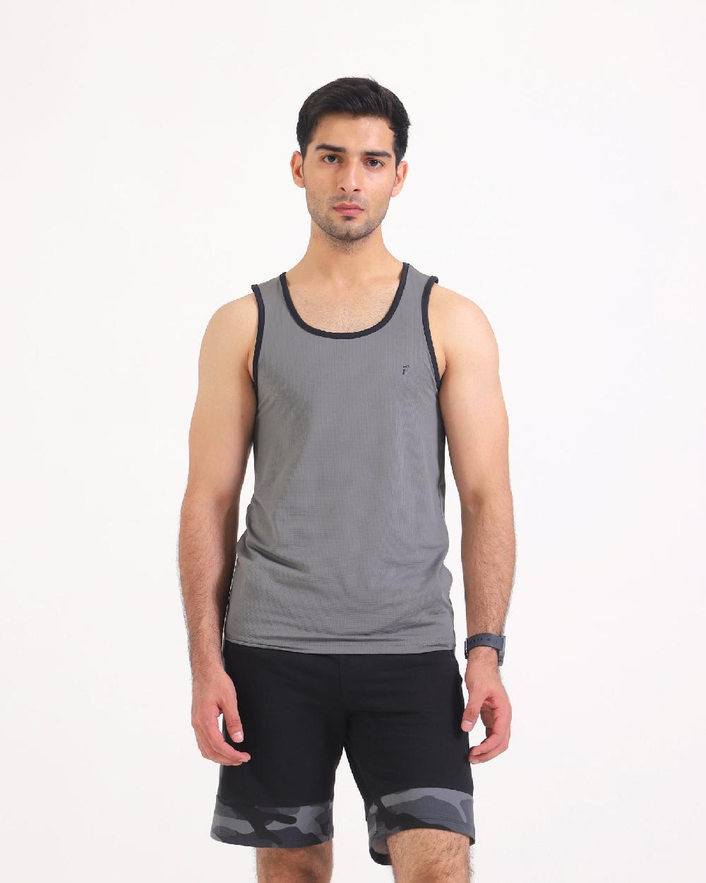 Engine Men Panel Active Wear Vest MT4130-00S-GRY