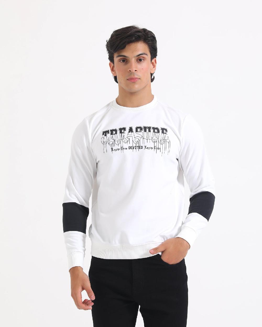 engine Men Panel Sweatshirt MT4180-0XL-WHT