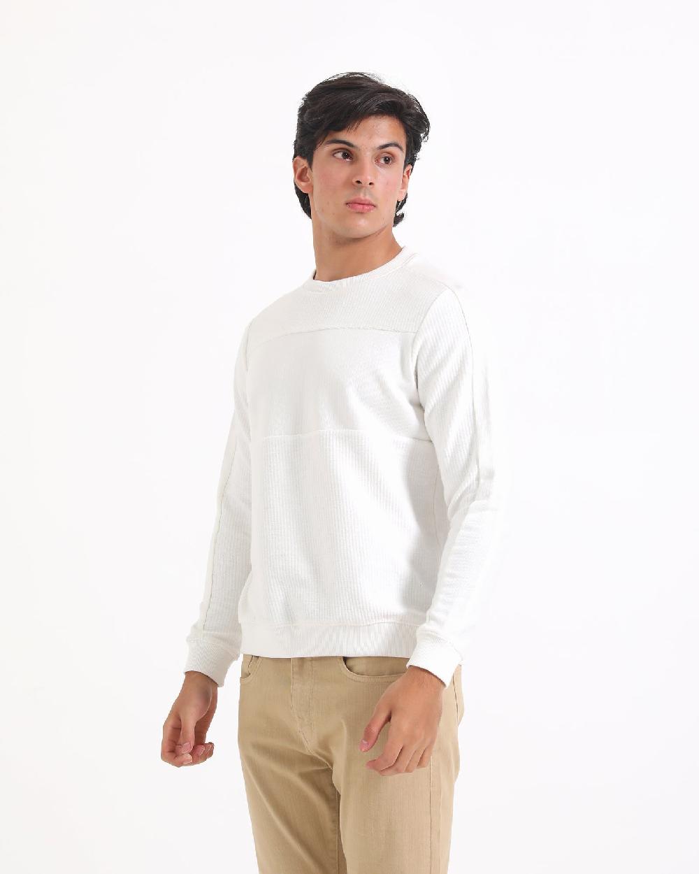 Engine Men Panel Sweatshirt MT4182-00S-WHT