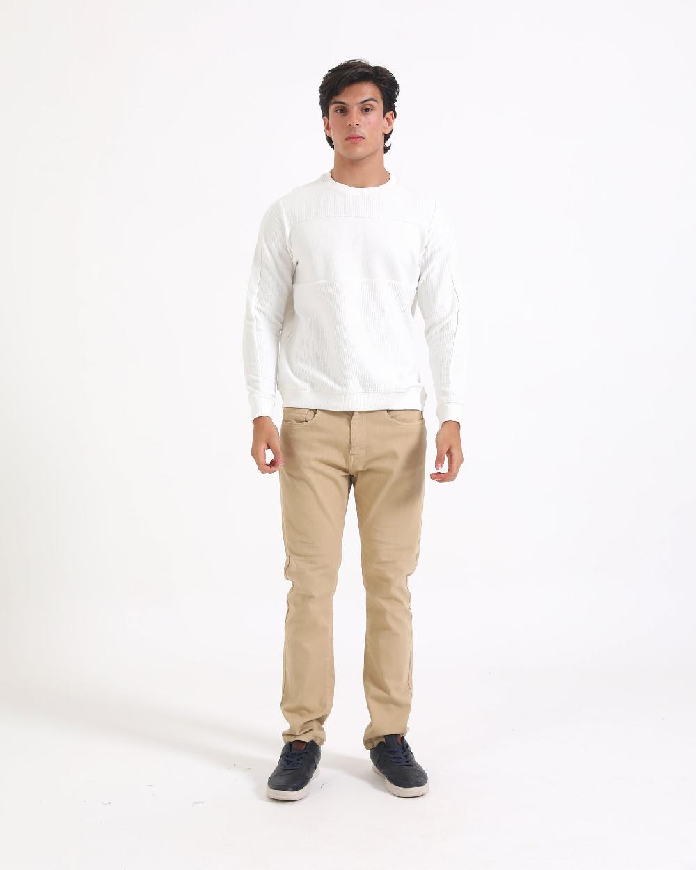Engine Men Panel Sweatshirt MT4182-00S-WHT