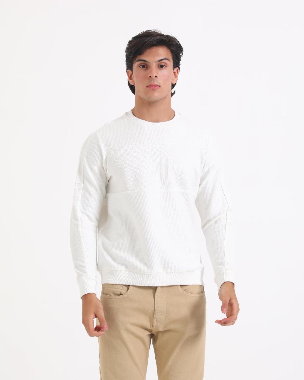 engine Men Panel Sweatshirt MT4182-00S-WHT