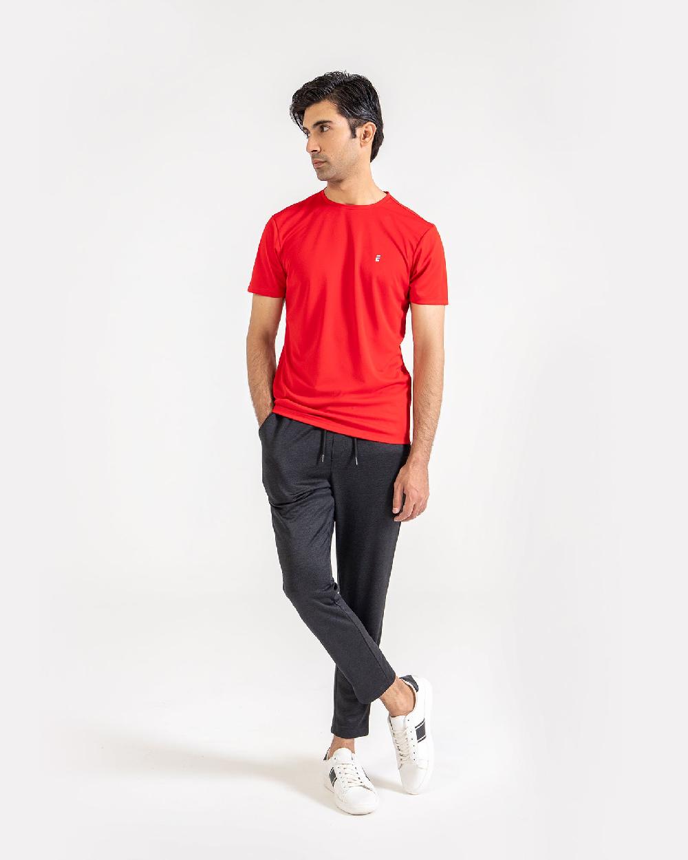 engine Men Plain Active Wear Tee MT4114-00S-RED