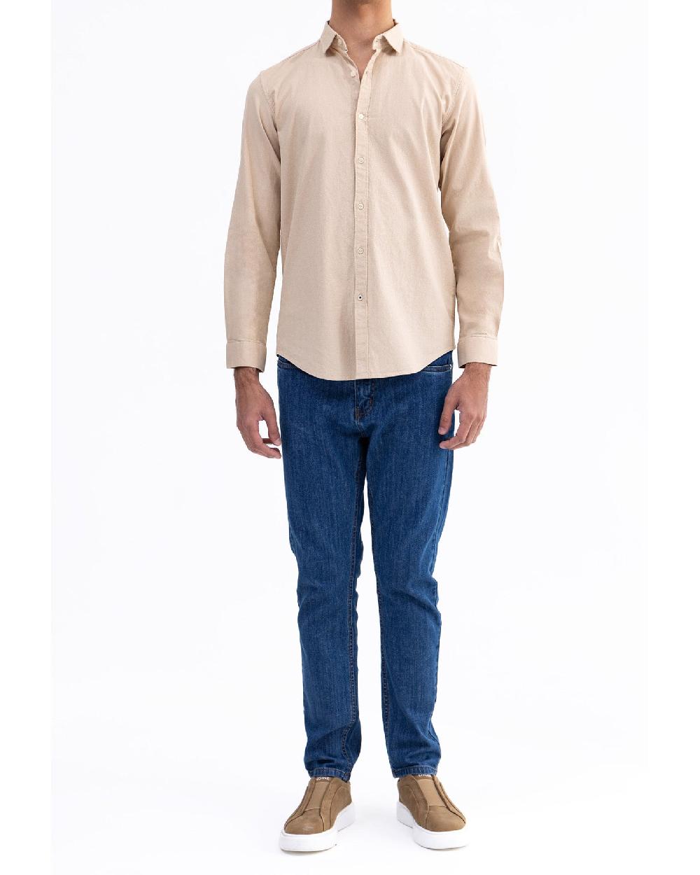 engine Men Regular Fit Casual Shirt MC5004-00L-BGE