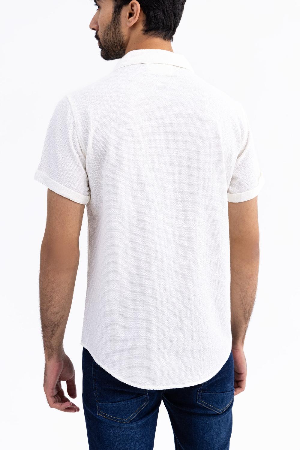 Engine Men Regular Fit Casual Shirt MC5005-00L-WHT