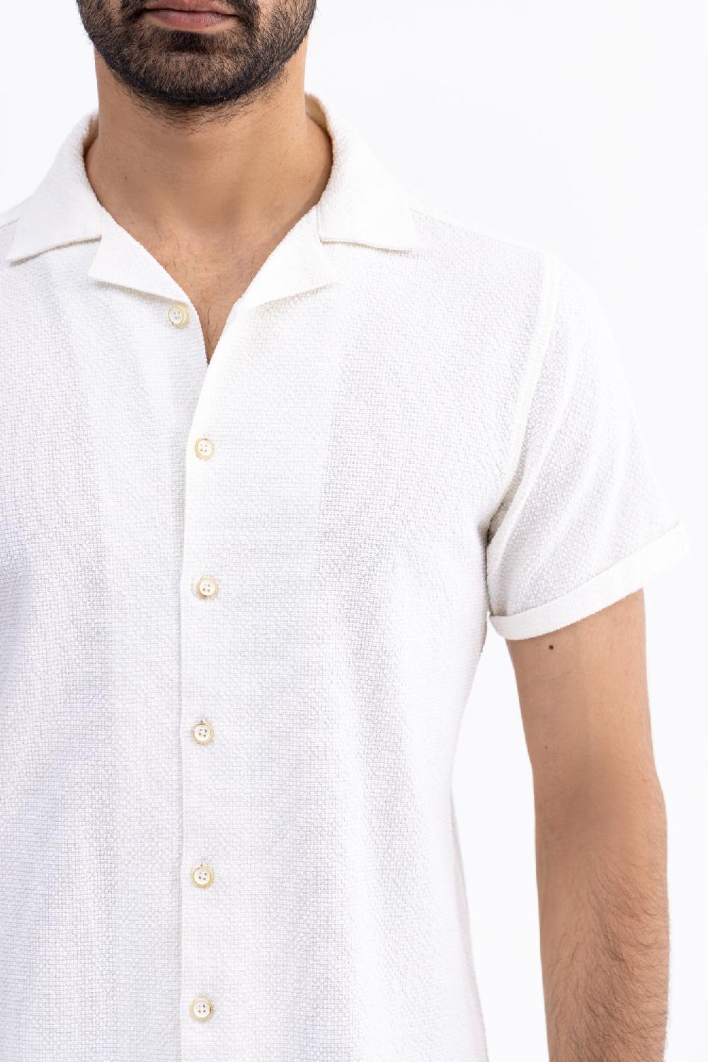 Engine Men Regular Fit Casual Shirt MC5005-00L-WHT