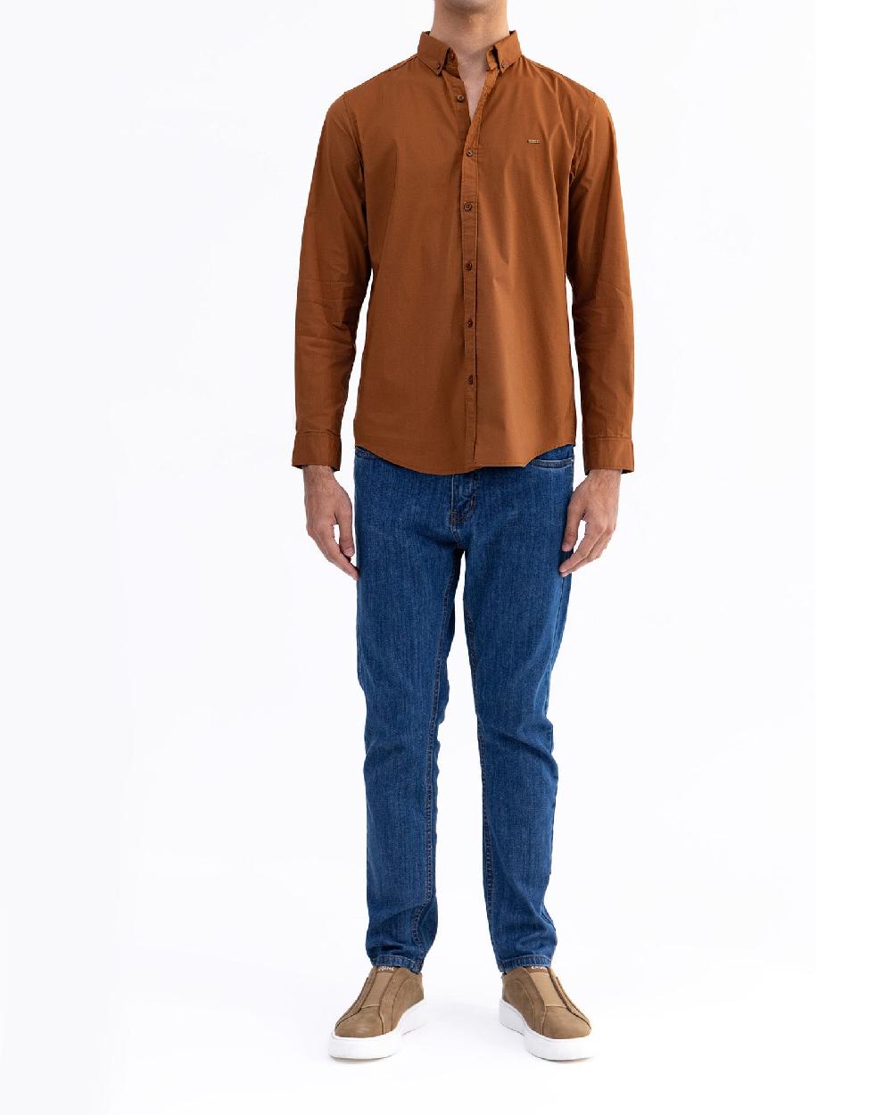 engine Men Regular Fit Casual Shirt MC5007-00M-BRN