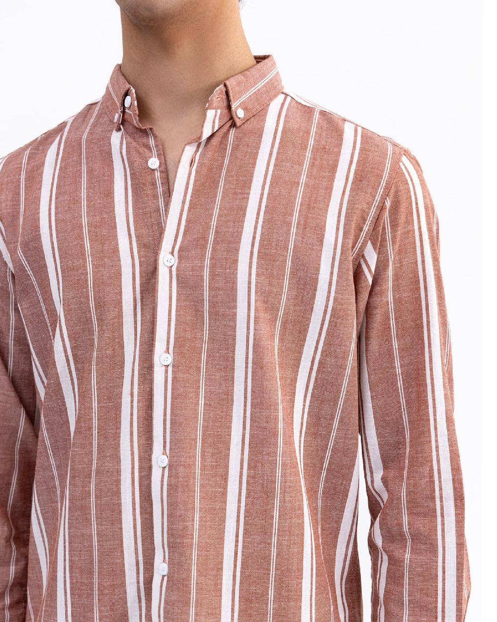 Engine Men Regular Fit Casual Shirt MC5012-00L-BRN