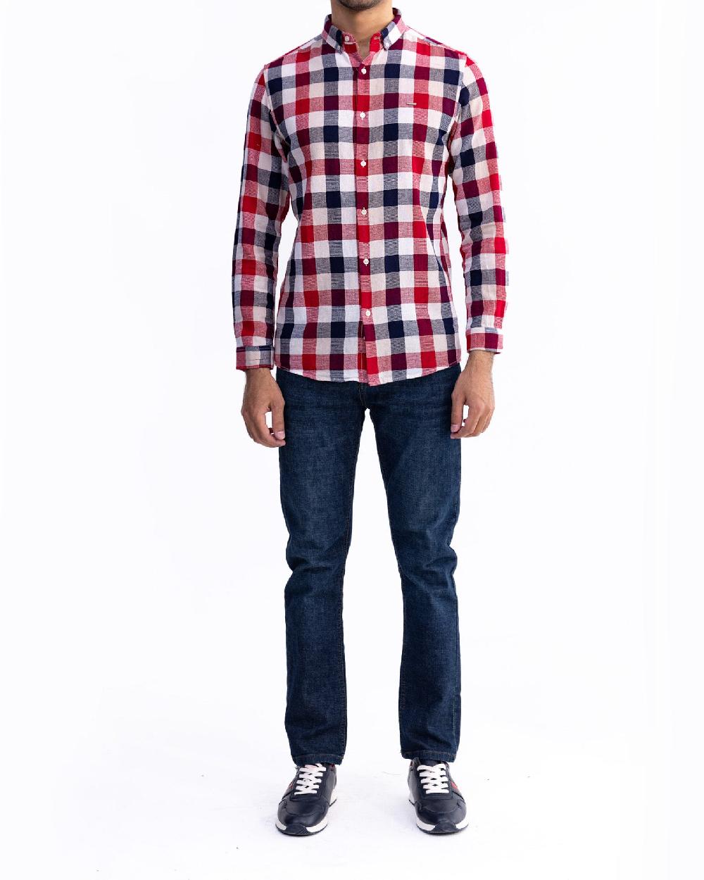 engine Men Regular Fit Casual Shirt MC5014-00L-RED