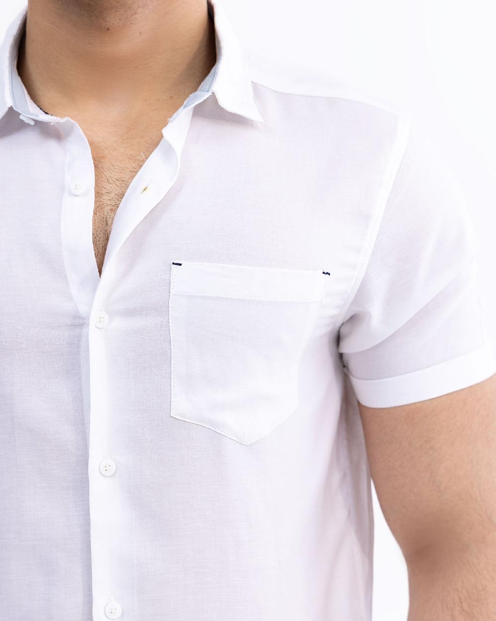 Engine Men Regular Fit Casual Shirt MC5024-00L-WHT