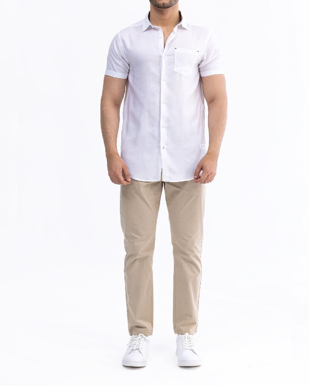 engine Men Regular Fit Casual Shirt MC5024-00L-WHT