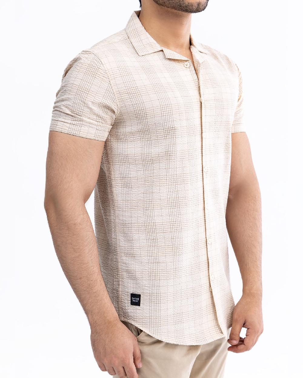 Engine Men Regular Fit Casual Shirt MC5025-XXL-BGE