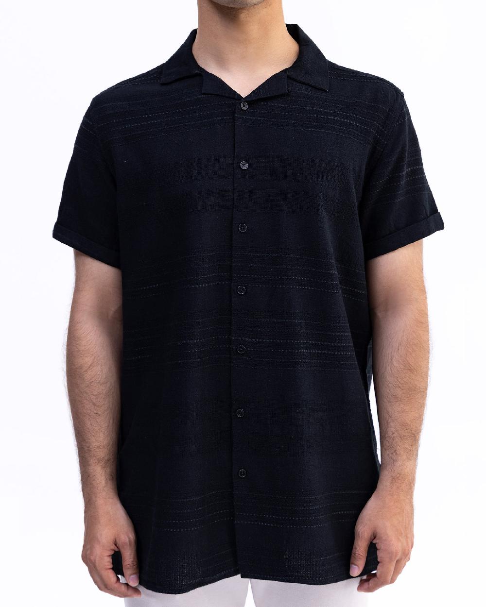 engine Men Regular Fit Casual Shirt MC5027-00L-BLK