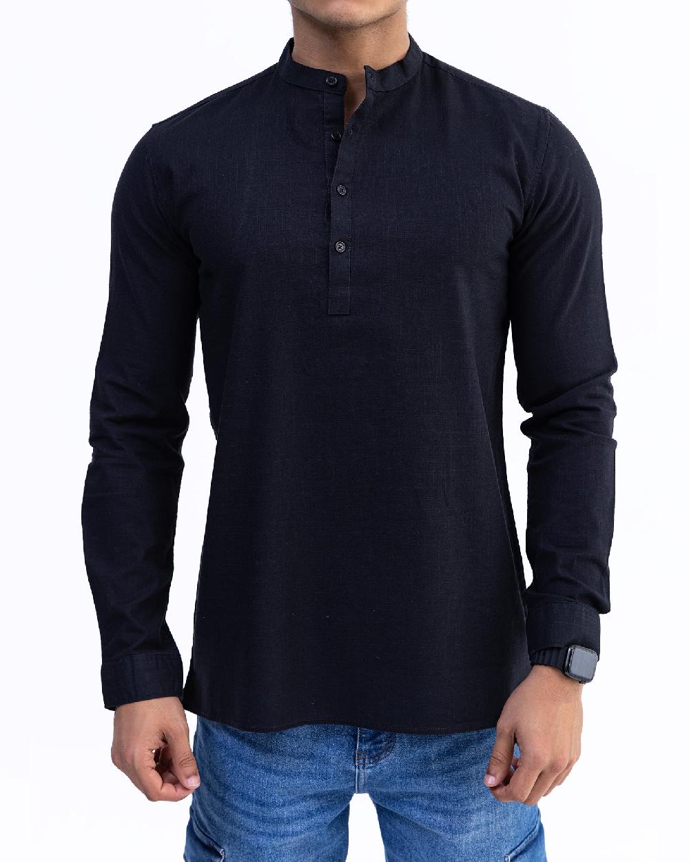 engine Men Regular Fit Casual Shirt MC5029-00L-BLK