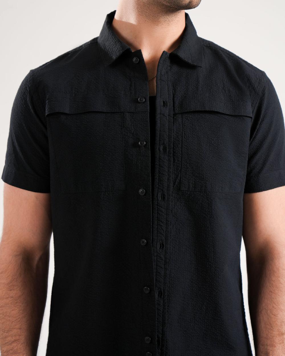 Engine Men Regular Fit Casual Shirt MC5043-00L-BLK