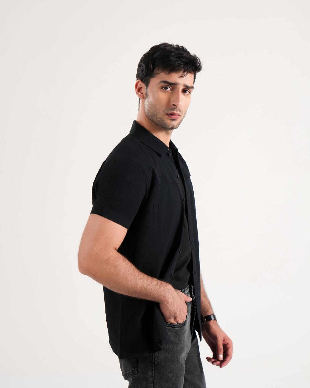 Engine Men Regular Fit Casual Shirt MC5043-00L-BLK