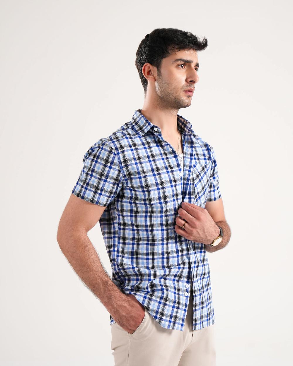 Engine Men Regular Fit Casual Shirt MC5044-00L-BLU