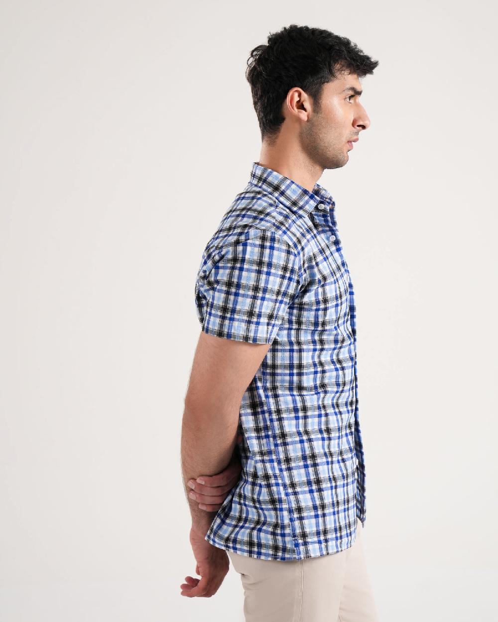 Engine Men Regular Fit Casual Shirt MC5044-00L-BLU