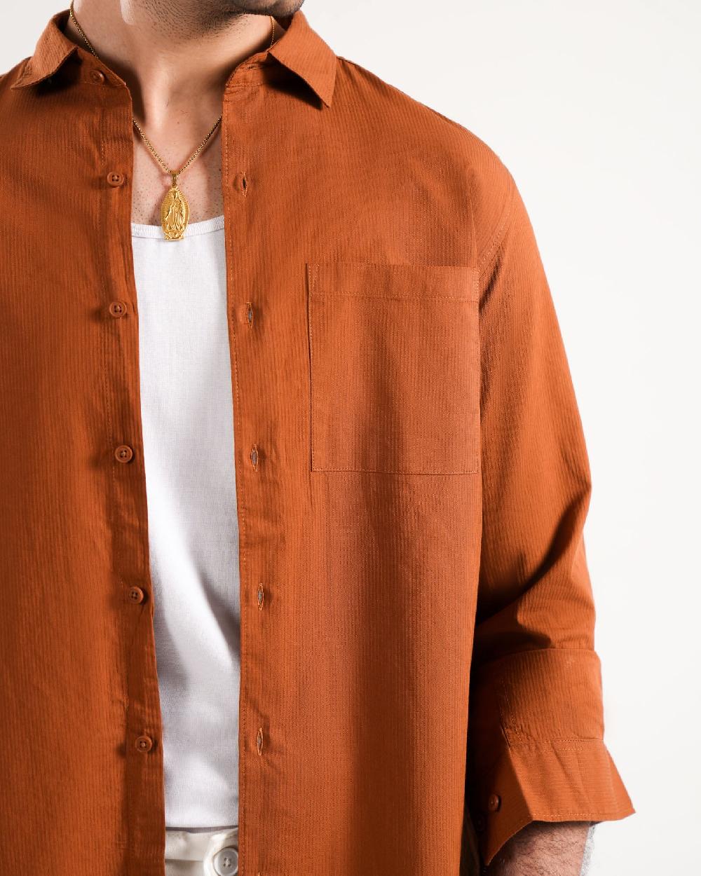 Engine Men Regular Fit Casual Shirt MC5047-00L-BRN