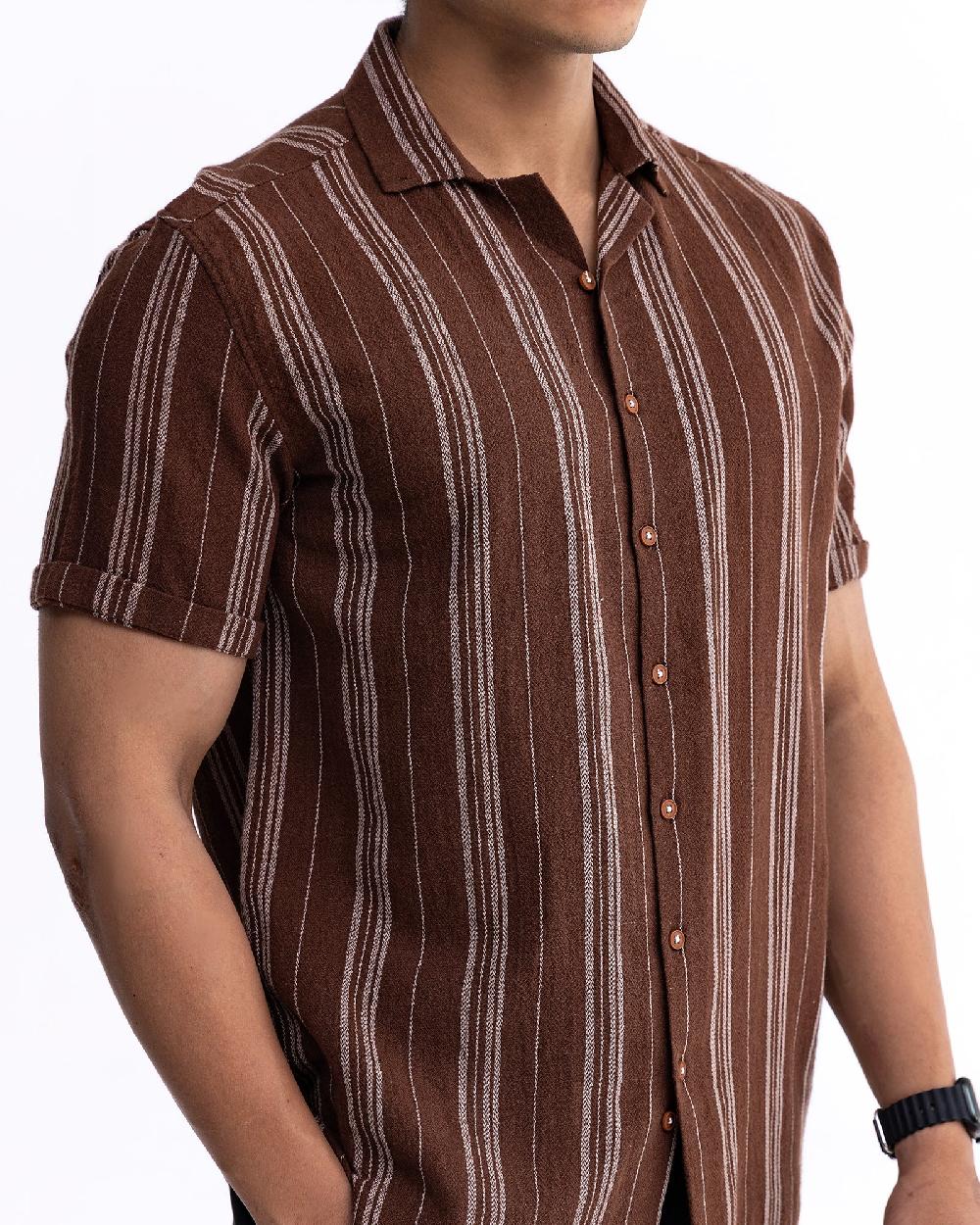 Engine Men Relax Fit Casual Shirt MC5019-00L-BRN