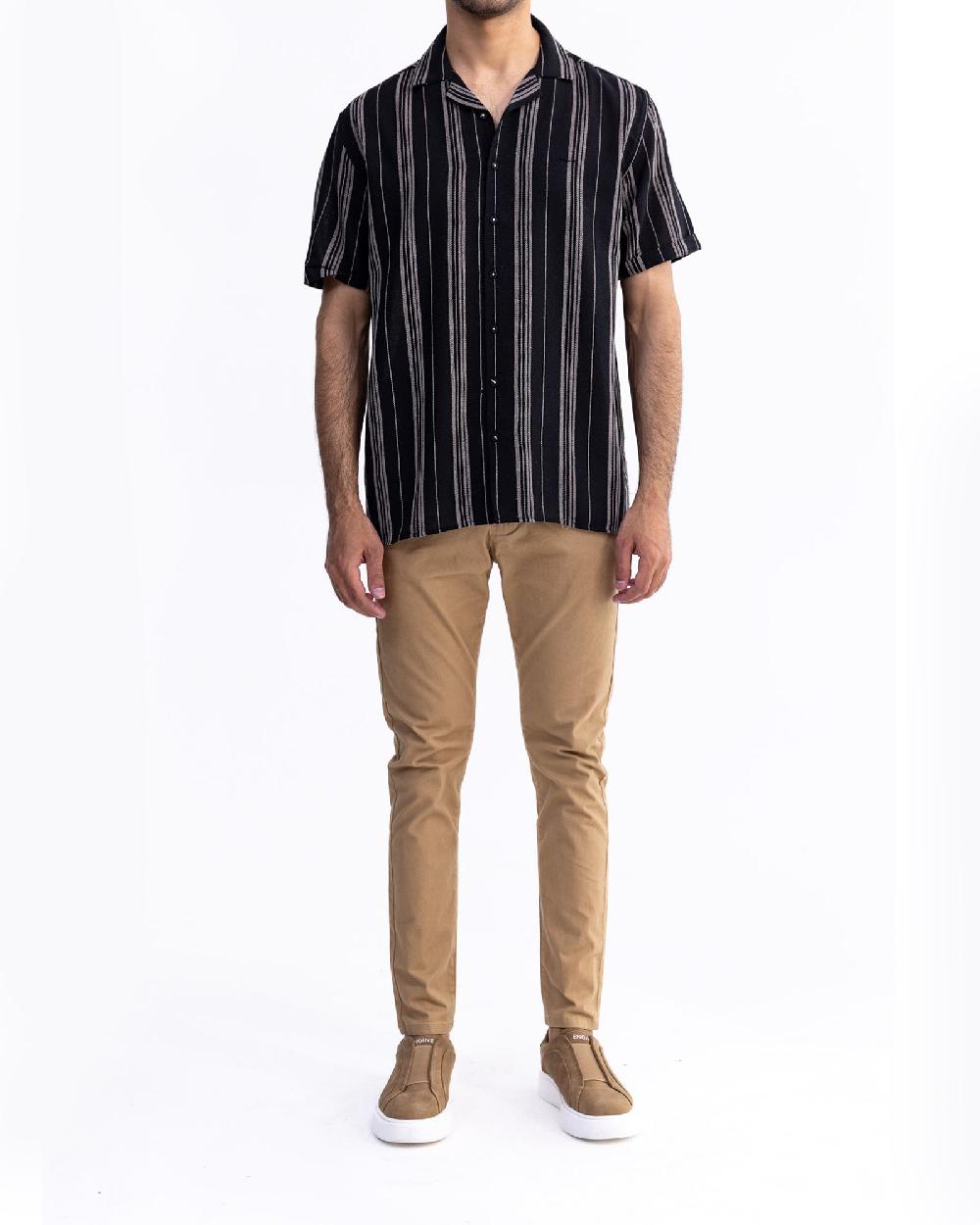 engine Men Relax Fit Casual Shirt MC5019-00S-BLK