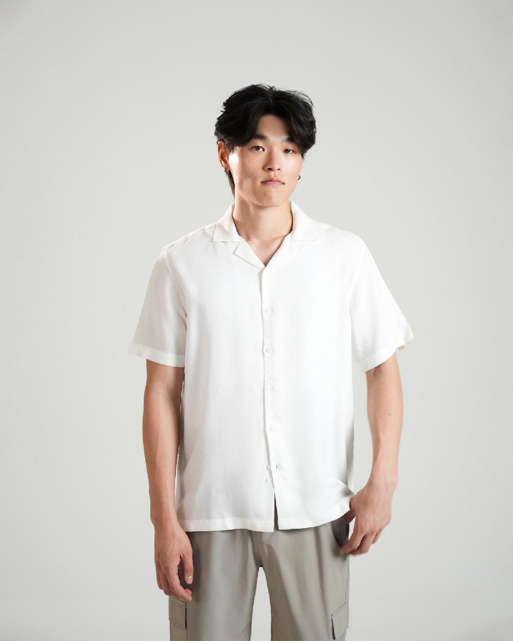 Engine Men Relax Fit Casual Shirt MC5036-00L-WHT