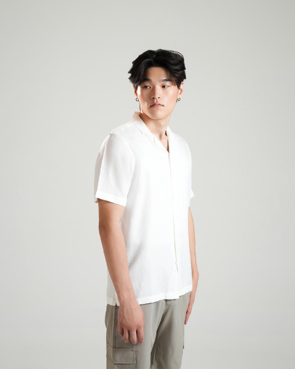 Engine Men Relax Fit Casual Shirt MC5036-00L-WHT