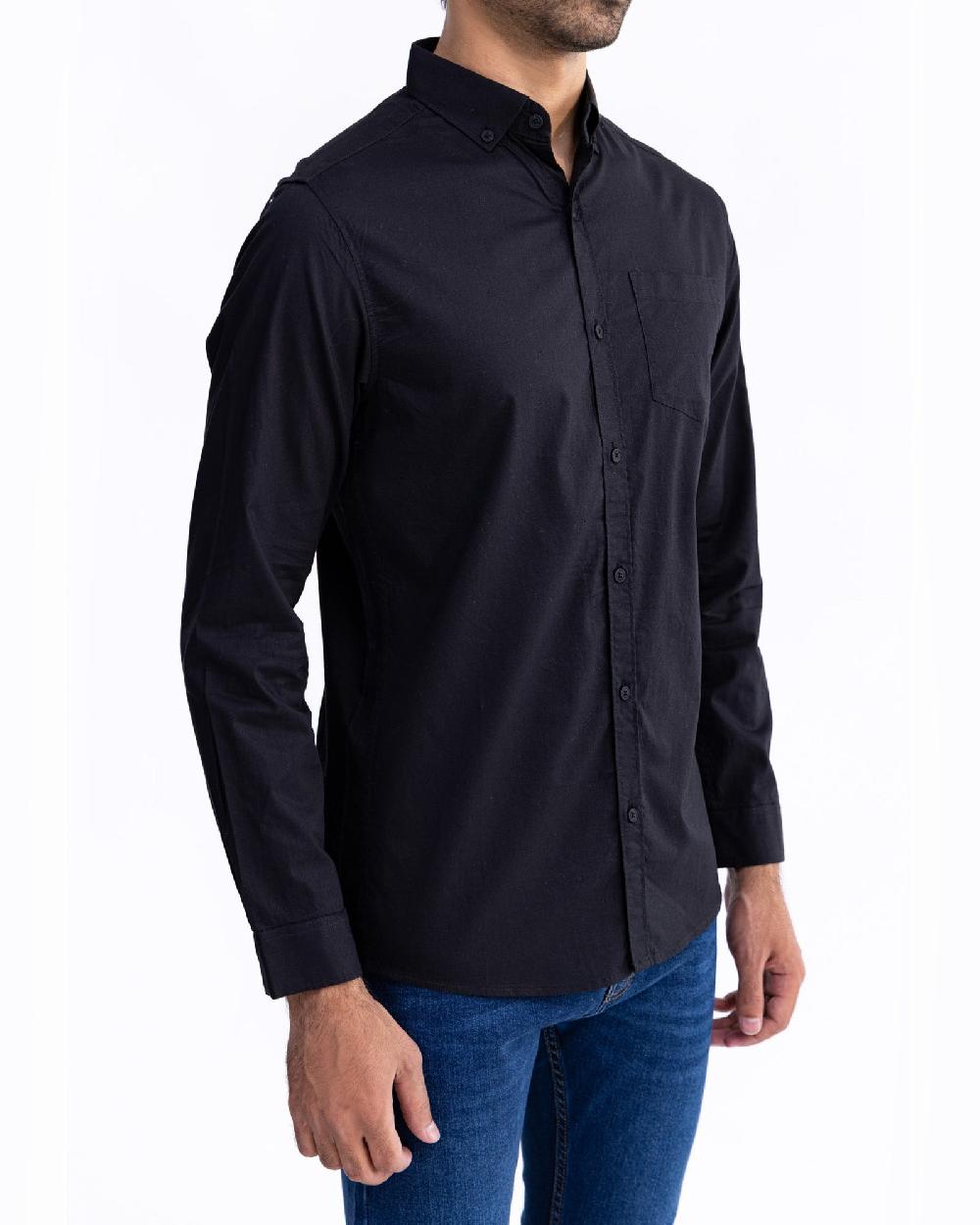 Engine Men Slim Fit Casual Shirt MC4084-00L-BLK