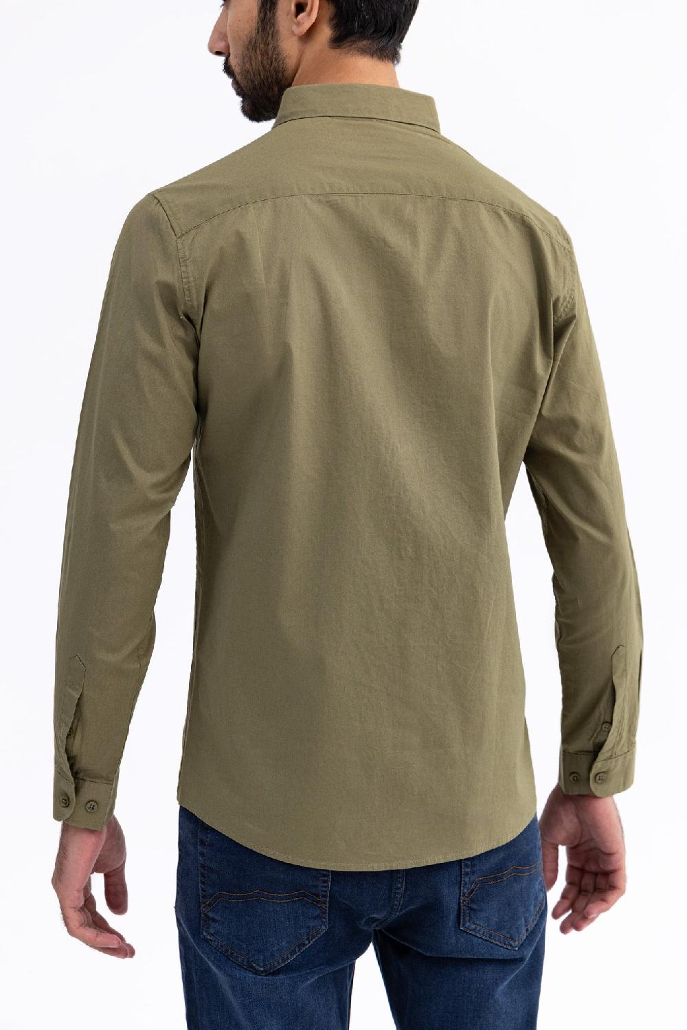 Engine Men Slim Fit Casual Shirt MC4084-00S-OLV