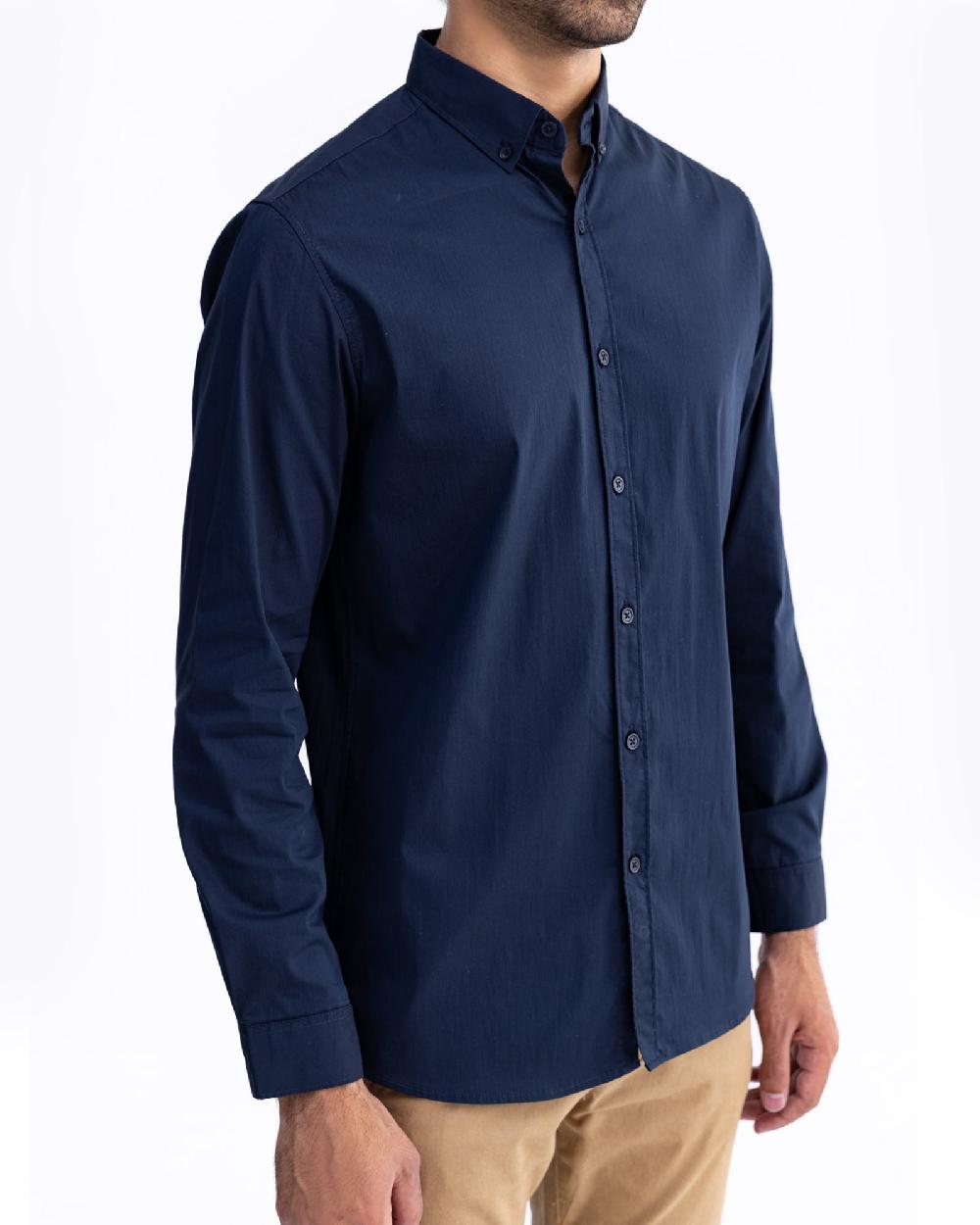 Engine Men Slim Fit Casual Shirt MC5002-00L-NVY