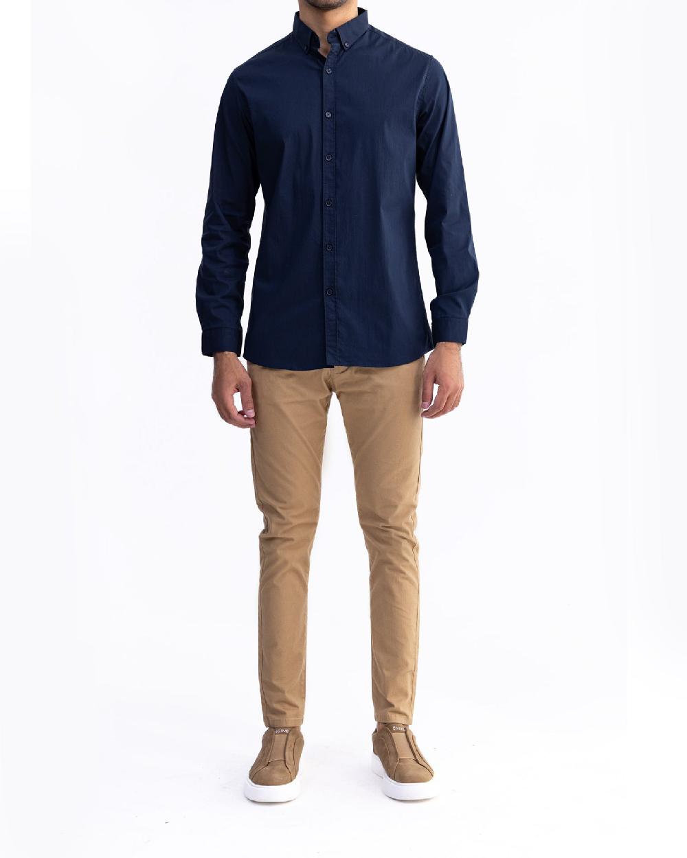 engine Men Slim Fit Casual Shirt MC5002-00L-NVY