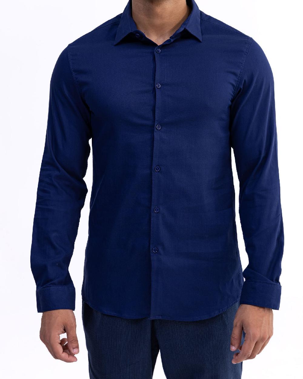 engine Men Slim Fit Casual Shirt MC5008-00L-NVY