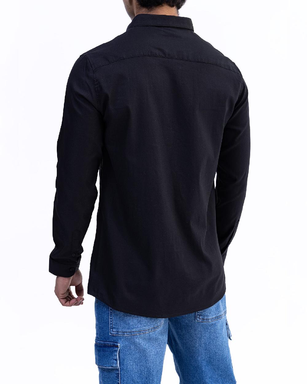 Engine Men Slim Fit Casual Shirt MC5008-00S-BLK